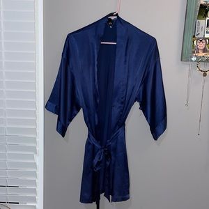 Victoria’s Secret Navy Satin Robe